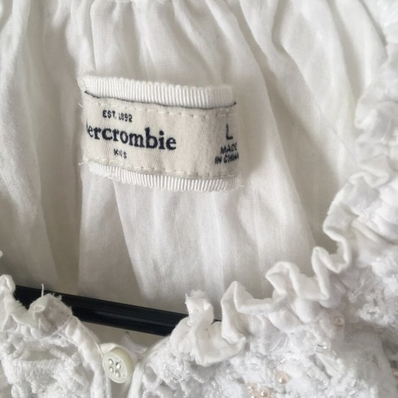 ABERCROMBIE KIDS GIRLS WHITE TOP - Picture 2 of 3